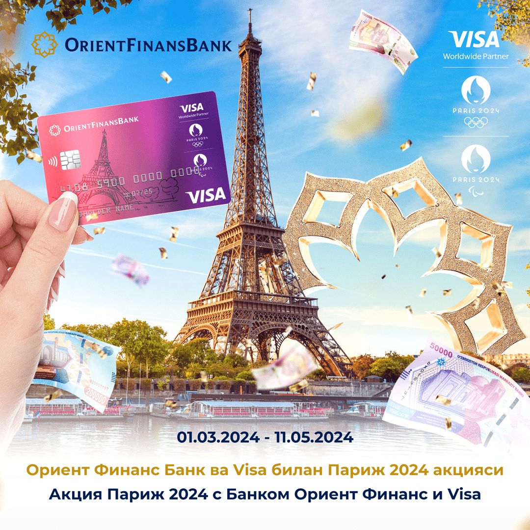 Bank Orient Finans va Visa dan Parij 2024 aksiyasi